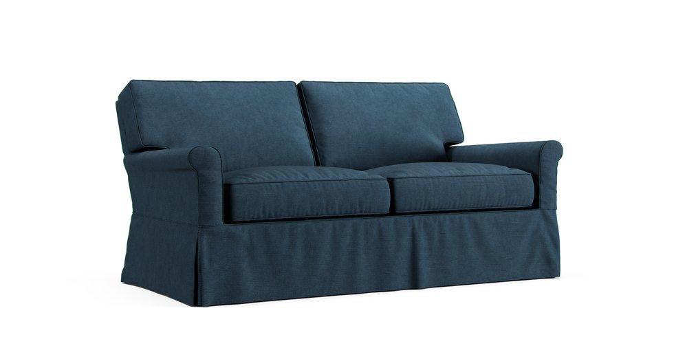Bayside Loveseat Slipcover - Care+ Tweed Teal