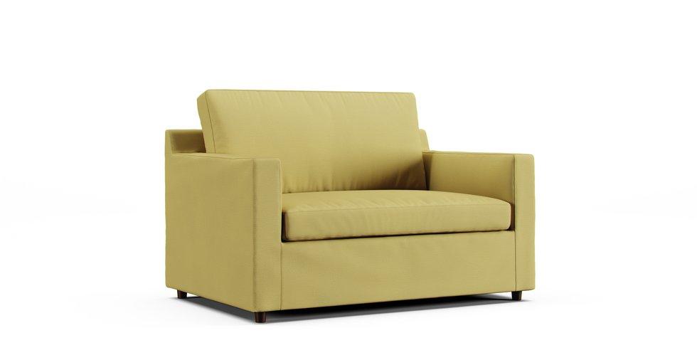 Barrett Track Arm Chair and a Half Slipcover - Care+ Tweed Amber