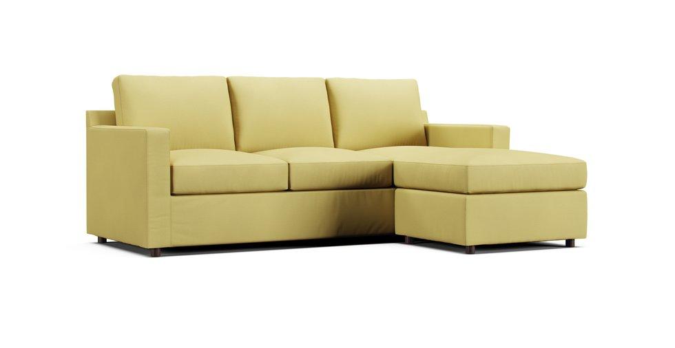 Barrett Reversible Sectional Sofa Slipcover - Care+ Tweed Amber