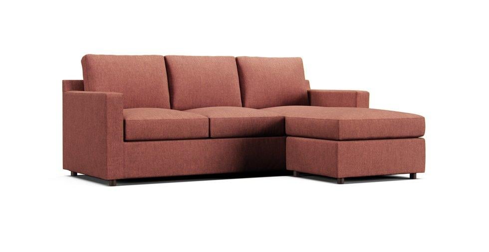 Barrett Reversible Sectional Sofa Slipcover - Care+ Tweed Sunset