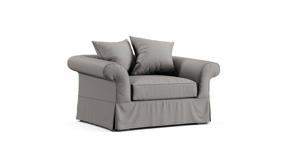 Bloomsbury Chair Slipcover - Care+ Canvas Ash