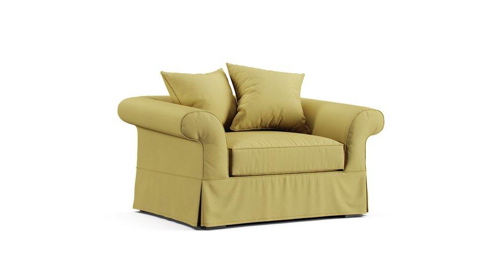 Bloomsbury Chair Slipcover - Care+ Tweed Amber