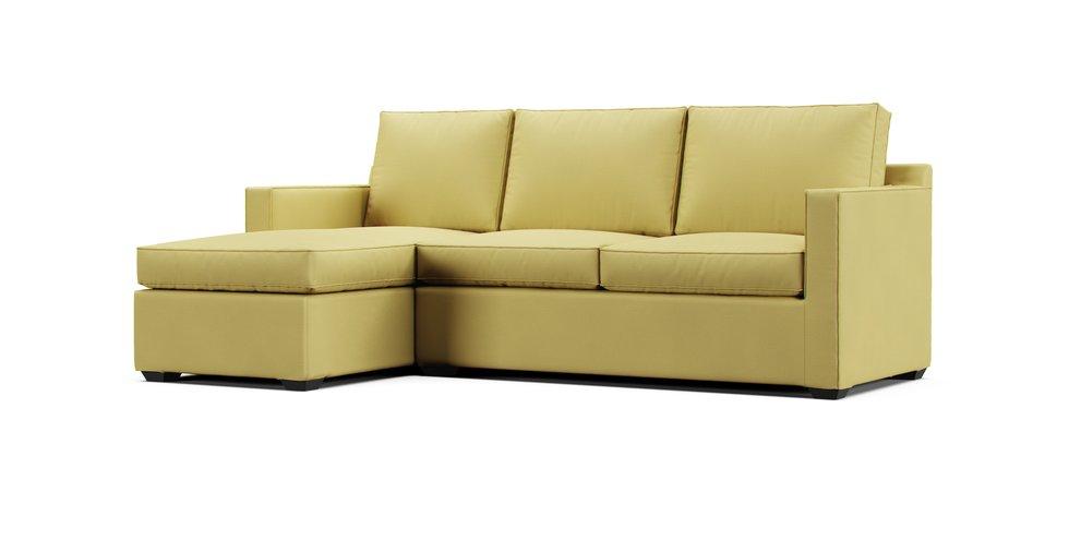 Davis Chaise Sectional Slipcover - Care+ Tweed Amber