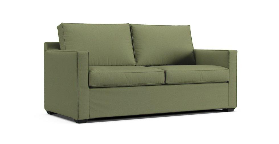 Davis 2 Seat Sofa Slipcover - Care+ Canvas Sage