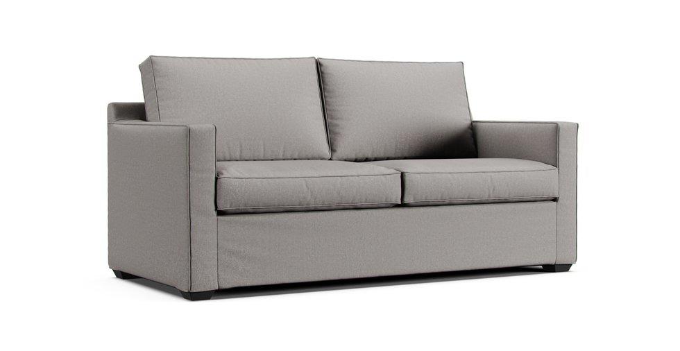 Davis 2 Seat Sofa Slipcover - Care+ Canvas Ash