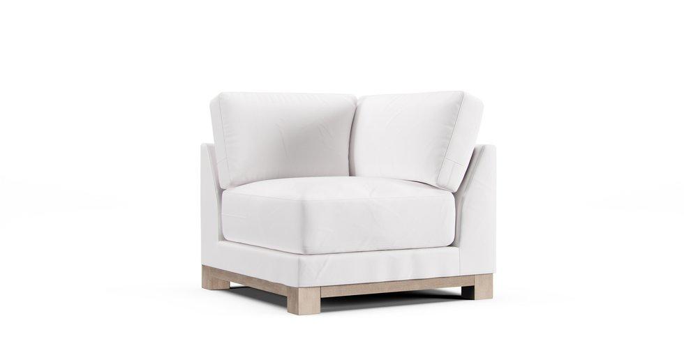 Bezug Gather Wood Base Ecke Stuhl