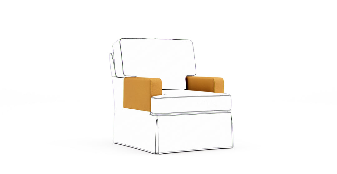 Hathaway Armrest Protector Covers — Add On - Mod Boucle Amber