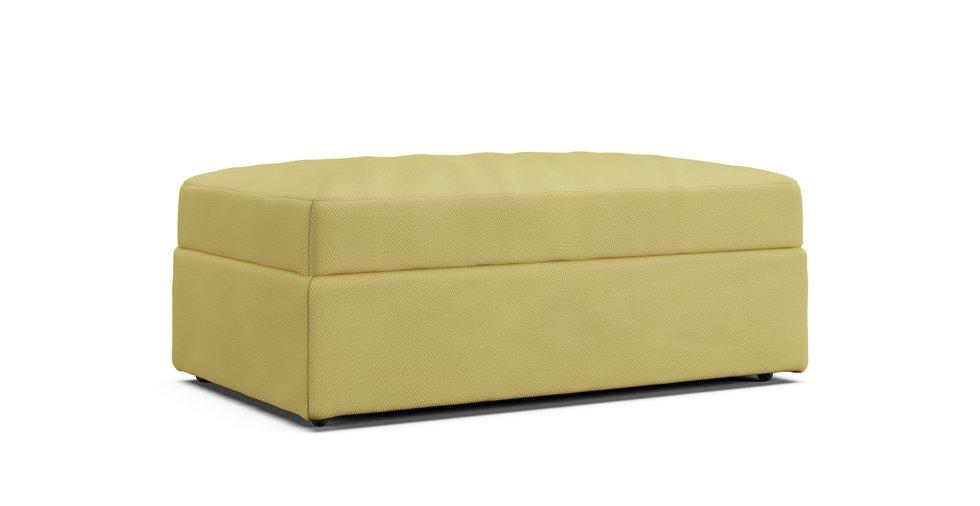 Lounge II 37" Ottoman Slipcover - Care+ Tweed Amber