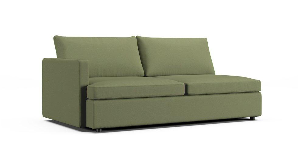 Lounge II Left/Right Arm Loveseat Slipcover - Care+ Canvas Sage