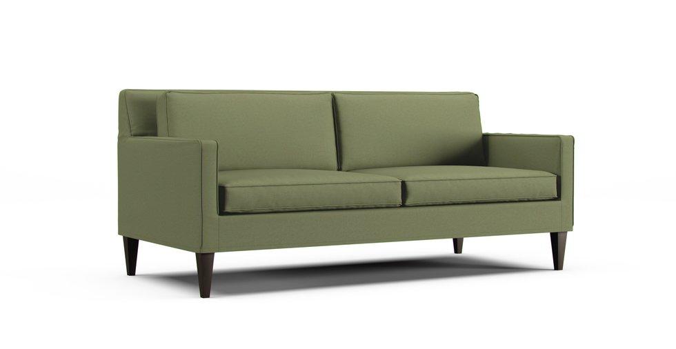 Rochelle Midcentury Apartment Sofa Slipcover - Care+ Canvas Sage