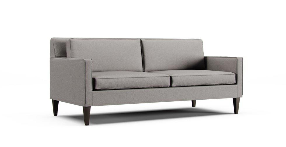 Rochelle Midcentury Apartment Sofa Slipcover - Care+ Canvas Ash