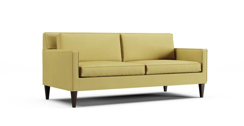Rochelle Midcentury Apartment Sofa Slipcover - Care+ Tweed Amber