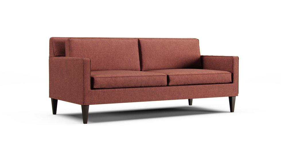Rochelle Midcentury Apartment Sofa Slipcover - Care+ Tweed Sunset