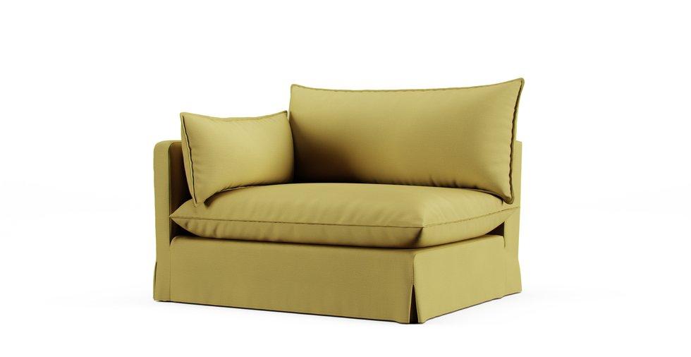 Unwind Left/Right Arm Chair Slipcover - Care+ Tweed Amber