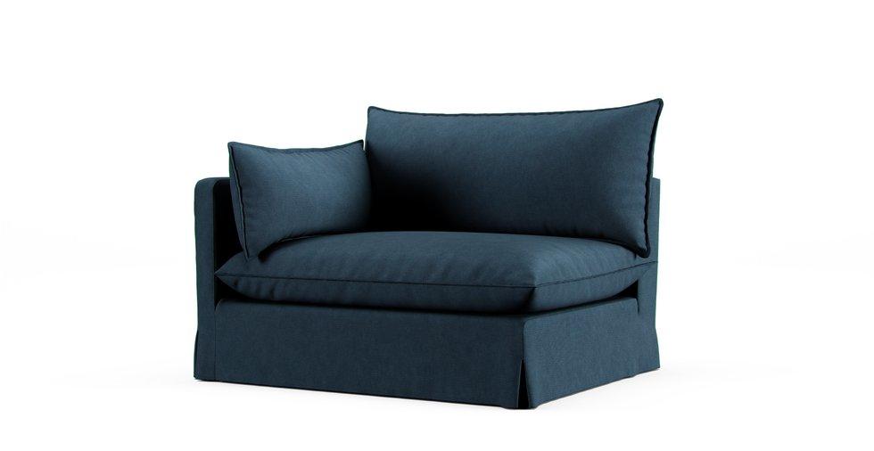 Unwind Left/Right Arm Chair Slipcover - Care+ Tweed Teal