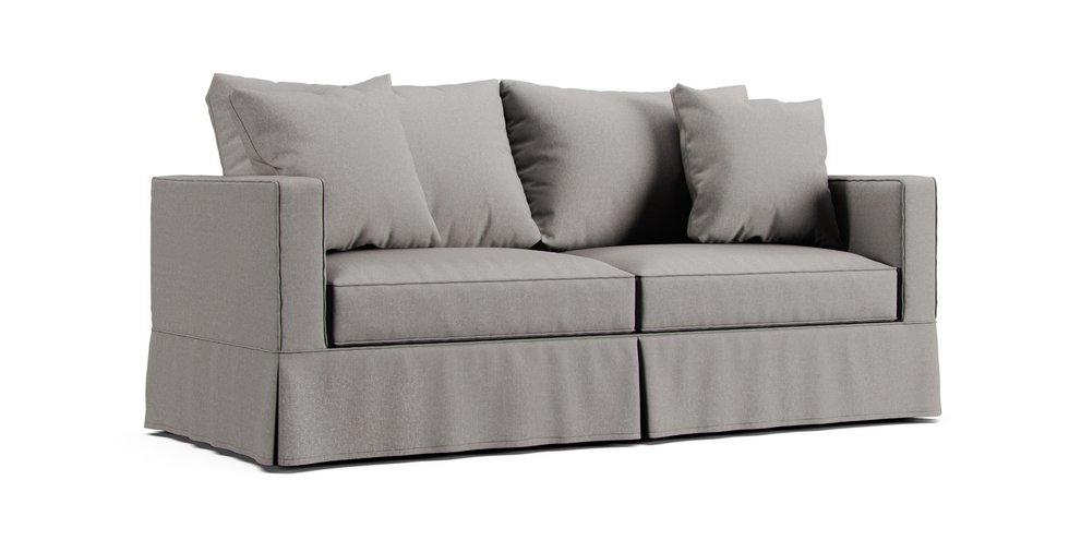 Willow 84" Sofa Slipcover - Care+ Canvas Ash