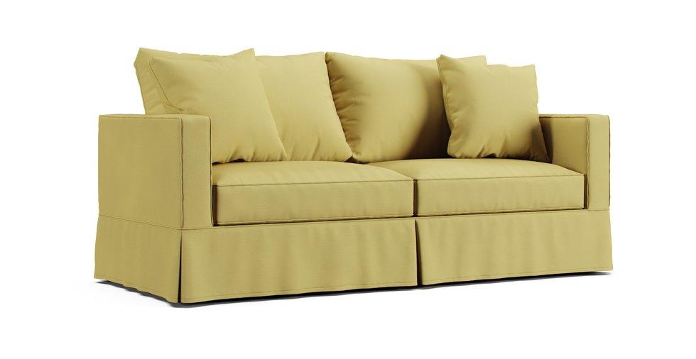 Willow 84" Sofa Slipcover - Care+ Tweed Amber