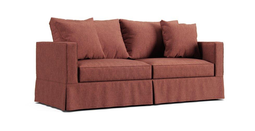 Willow 84" Sofa Slipcover - Care+ Tweed Sunset
