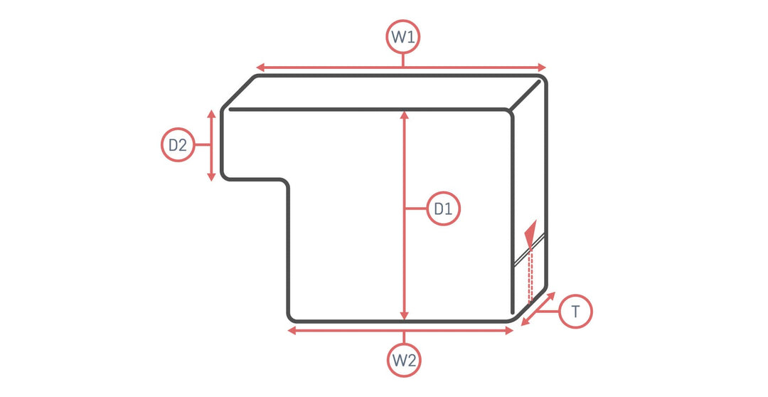 Custom L-Shape Back Cushion Cover