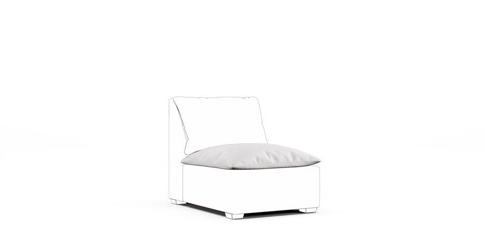 Housse sur mesure de coussin d'assise à bords fins