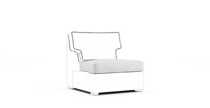 Housse sur mesure de coussin d'assise en forme de T