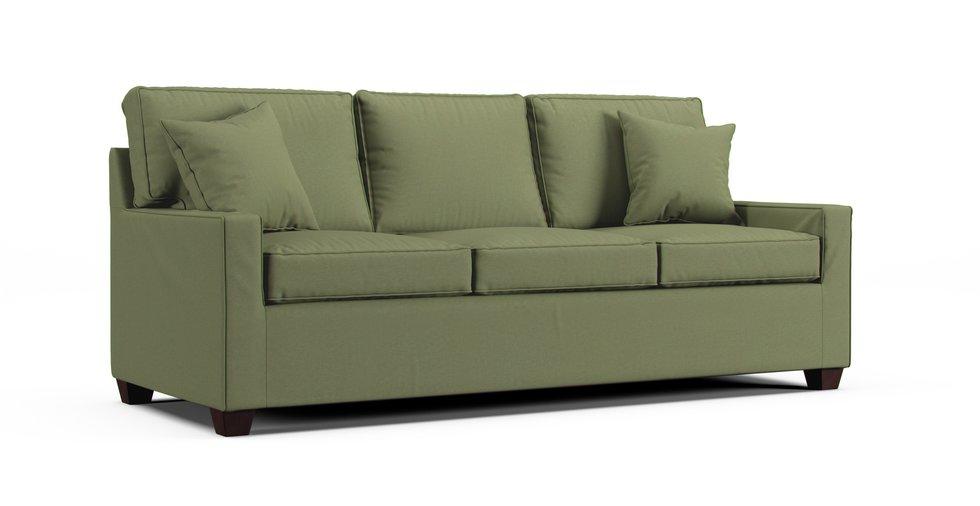 Bennett Track Arm 86" Sofa Slipcover - Care+ Canvas Sage