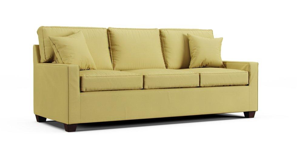 Bennett Track Arm 86" Sofa Slipcover - Care+ Tweed Amber