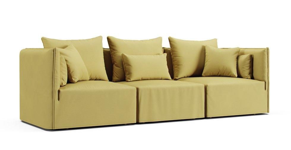 Elbdock 3 Seater Combo Cover - Care+ Tweed Amber