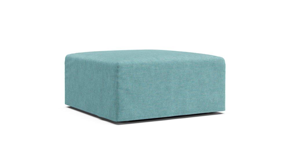 Elbdock Ottoman Cover - Care+ Tweed Mineral Blue
