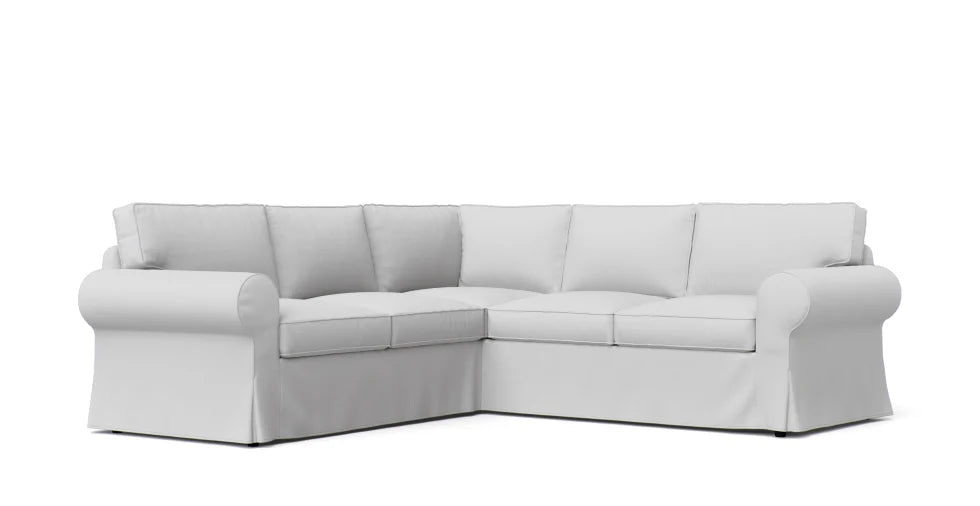 Pottery Barn sofa couch with white Cotton Canvas slipcover