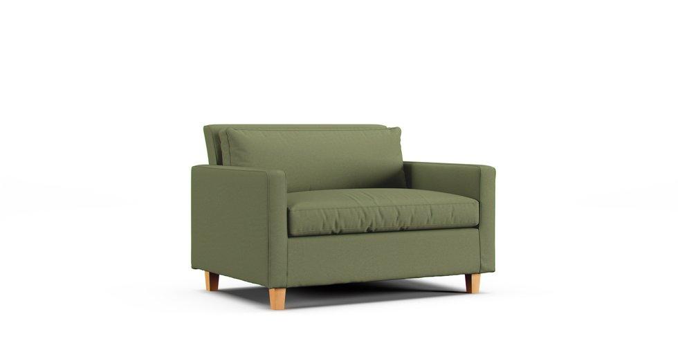 Chester Compact sofa slipcover - Care+ Canvas Sage