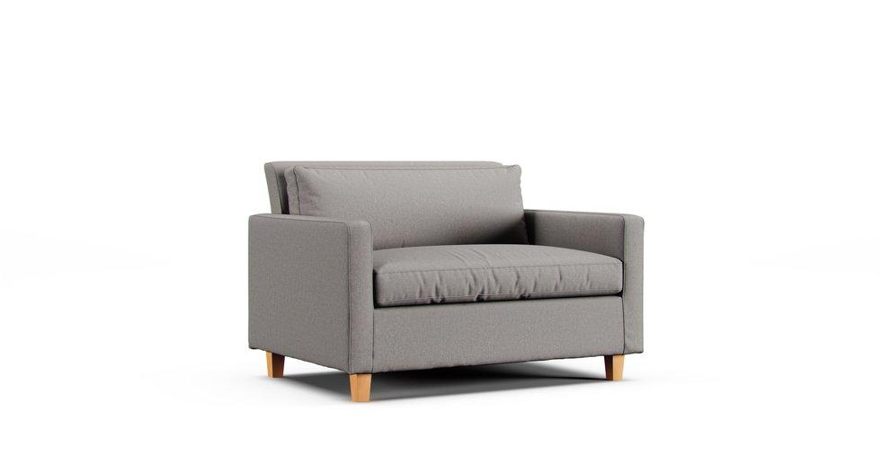 Chester Compact sofa slipcover - Care+ Canvas Ash