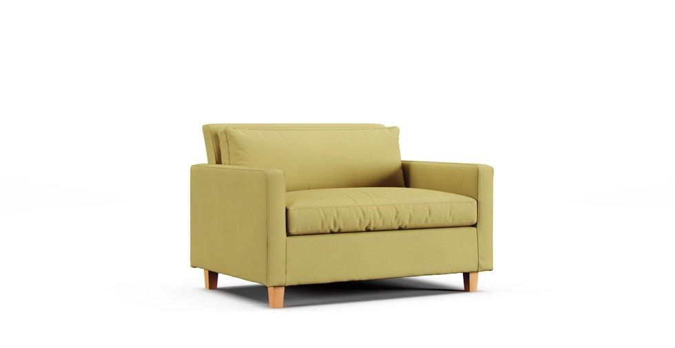 Chester Compact sofa slipcover - Care+ Tweed Amber