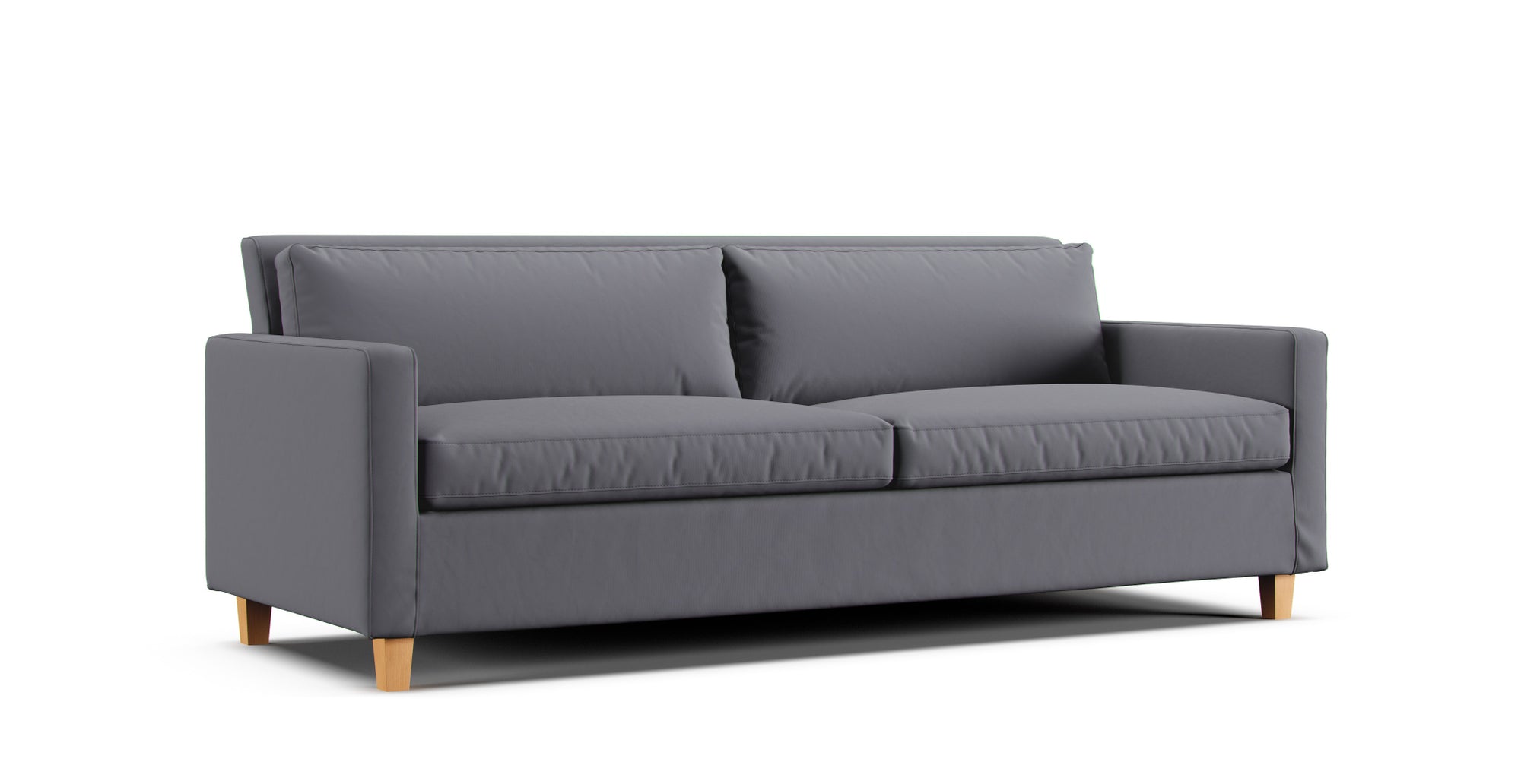 Habitat Chester sofa featuring a machine washable charcoal Cotton Canvas slipcover for easy maintenance