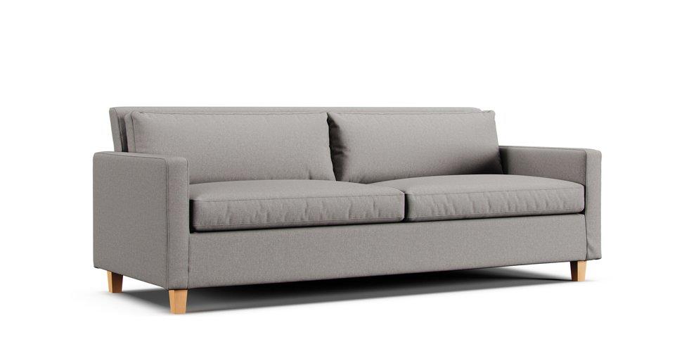 Chester 3 seater sofa slipcover - Care+ Canvas Ash