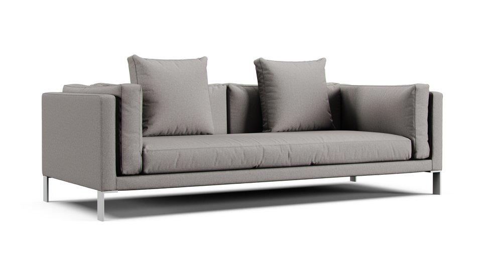 Newman 3 seater sofa slipcover - Care+ Canvas Ash