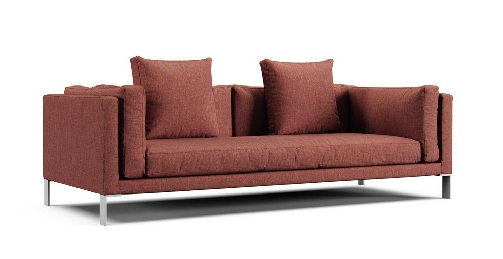 Newman 3 seater sofa slipcover - Care+ Tweed Sunset