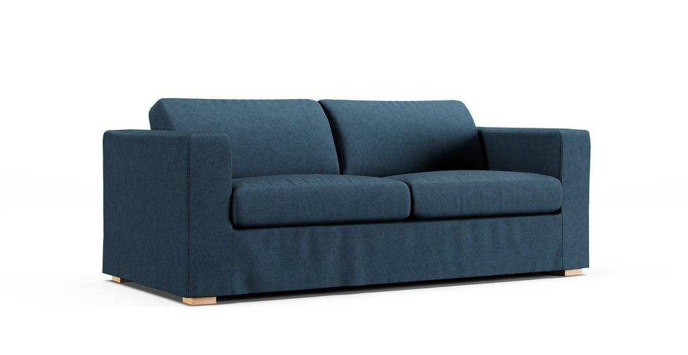 Porto 3 Seater Convertible Sofa Slipcover - Care+ Tweed Teal