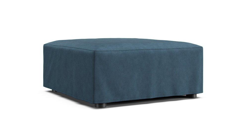 Reiko Footstool - Care+ Tweed Teal