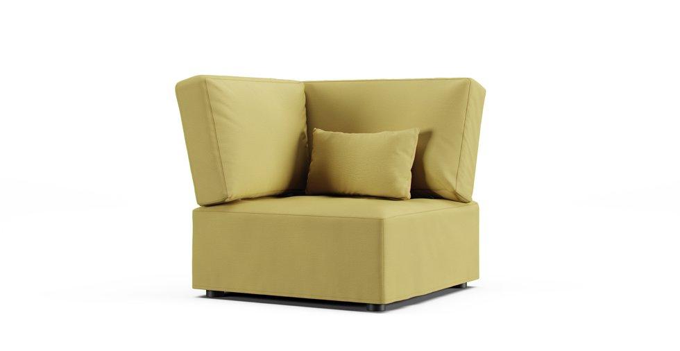 Reiko Left/Right Corner Chair Unit Slipcover - Care+ Tweed Amber