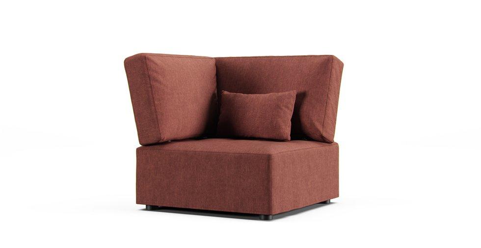 Reiko Left/Right Corner Chair Unit Slipcover - Care+ Tweed Sunset