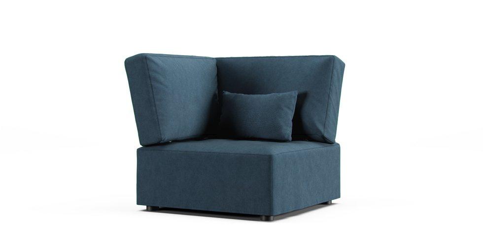 Reiko Left/Right Corner Chair Unit Slipcover - Care+ Tweed Teal