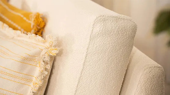 Closeup-of-ComfortWorks-Cream-colour-FlexiFit-universal-couch-cushion-cover-on-Muji-2.5-seater-sofa