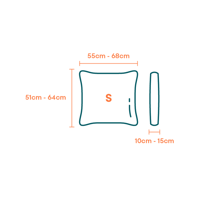 ComfortWorks-FlexiFit-universal-couch-cushion-cover-product-specification-size-and-dimension-measurements-square-cushion-small