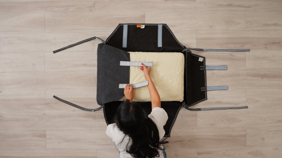 Quick-easy-guide-to-transform-your-sofa-with-ComfortWorks-universal-couch-cushion-cover-FlexiFit-step-1-position-cushion-insert-to-centre-of-the-cover