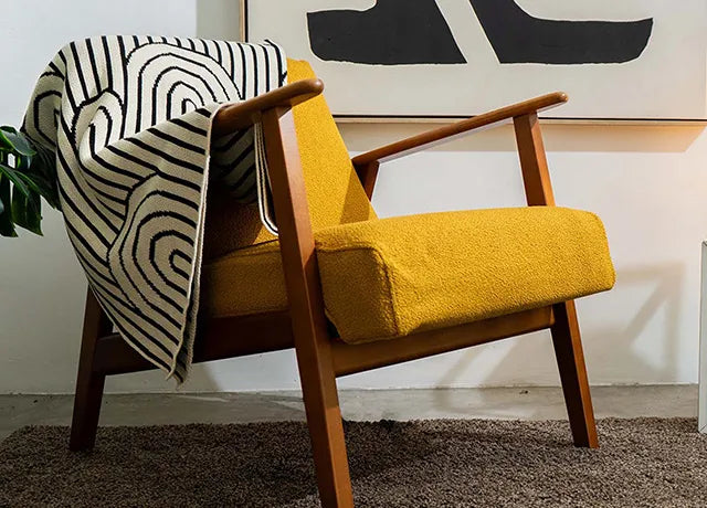 IKEA-Ekenaset-armchair-styled-in-living-room-with-throw-ComfortWorks-Mod-Boucle-couch-cover-in-Amber