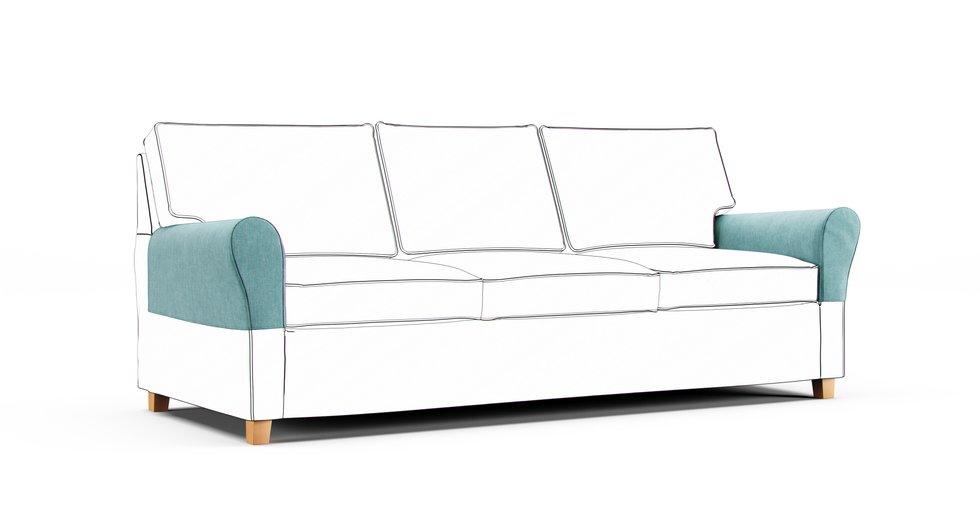 Fundas protectoras de reposabrazos Angby — Complemento - Care+ Tweed Mineral Blue