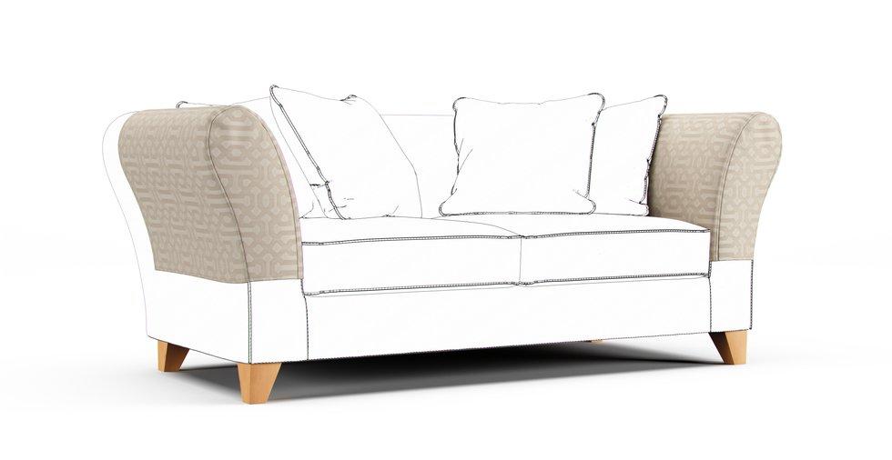 Backa Armrest Protector Covers — Add On - Sunbrella® Fretwork Flax