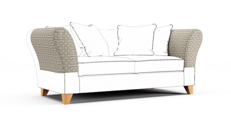 Backa Armrest Protector Covers — Add On - Sunbrella® Fretwork Pewter