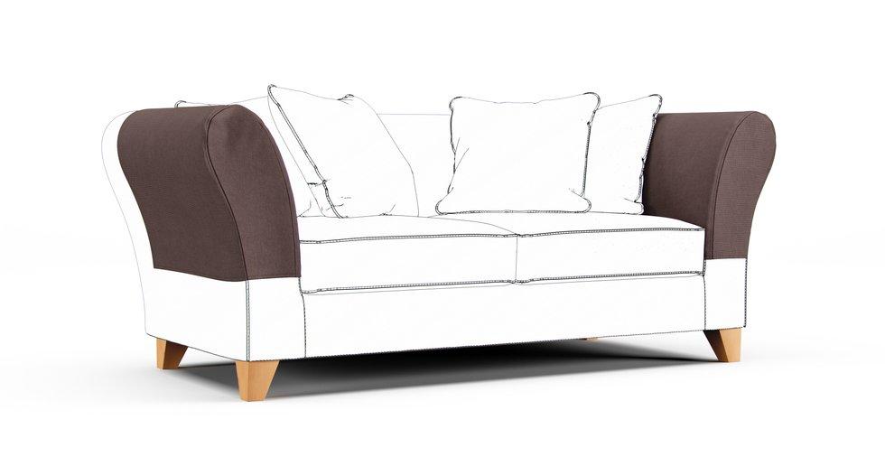 Backa Armrest Protector Covers — Add On - Mod Basketweave Espresso